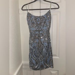 Windsor Brianna Sequin Mesh Bodycon Dress